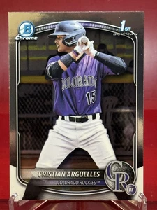 2025 Bowman Chrome Cristian Arguelles #BCP-220 Prospects Colorado Rockies - Picture 1 of 2