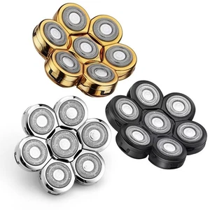 Repuesto de afeitadora 7 cabezales 7 cabezales de afeitadora cabezal de afeitado 7 cabezales hoja cortadora de barba - Imagen 1 de 27