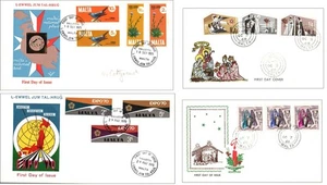 Malta 1966 -1971 FDC Xmas Christmas Plants & Birds Expo 70 First Day Covers - Picture 1 of 5