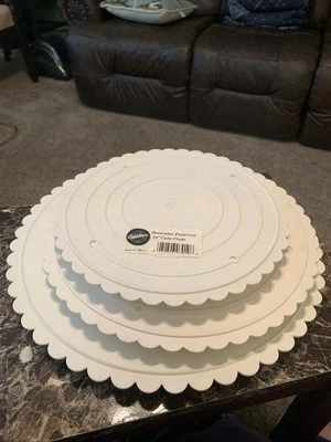 Wilton Decorator Preferred Cake Plates 10 12 & 14” - 3 - Image 1 of 4