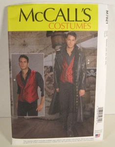 McCall's 7821 Cosplay Duster / Coat Adult Costume Pattern Men's 38-44 Uncut - Picture 1 of 3