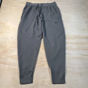A5789 Nike Yoga Jogger Pants Men's Large Gray Dri Fit Tapered Leg - Picture 1 of 9