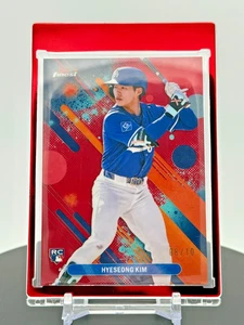 2025 Topps Finest Baseball Hyeseong Kim RC Dodgers 🔴 Red Refractor Rookie /10 - Picture 1 of 4