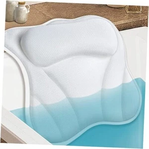 Bath Pillow for Tub Bathtub Pillow for Head and Neck 4D Air Mesh Spa Bath Tub - Picture 1 of 8