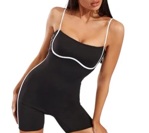 Move With You Yoga One Piece Spaghetti Strap Tummy Control Romper Jumpsuit M - Picture 1 of 9