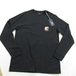 Vineyard Vines Shirt XL Black Long Sleeve Crew Neck Pocket Lightweight - Picture 1 of 10