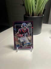 2023 Donruss Football Tank Dell #341 Rated Rookie Stat Line Purple SP 3/109