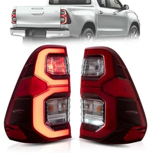 VLAND LED Red Tail Lights For Toyota Hilux 2015-2020 W/Start-Up Animation Pair - Picture 1 of 11