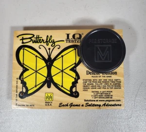 Vintage Butterfly IQ Tester Deluxe Edition Wooden Puzzle Peg Game - Picture 1 of 4