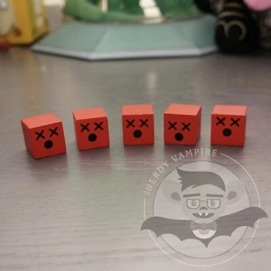 Buzzed Tower | 5 Cubos de Bloques Apilables Rojos | Piezas de Juego Oficiales de Repuesto - Imagen 1 de 6