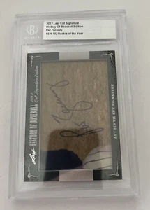Pat Zachary Auto 2012 Leaf Cut Signature History Of Baseball 1976 NL ROY - Picture 1 of 4