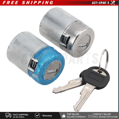 Door Lock Cylinder Kit Pair Set with Keys for GMC 1995-2000 Chevy C2500 Truck  - Изображение 1 из 4