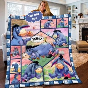 Personalized Eeyore's Emotions Eeyore's Moods Winnie The Pooh Sofa BLANKET - Picture 1 of 3