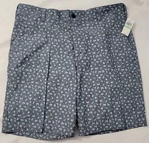 IZOD Saltwater Dockside Men’s Classic Fit Size 32 Blue Tropical Print Shorts - Picture 1 of 4