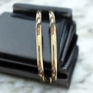 Gold Plated Bangle Bracelet, Smooth Pattern Throughout The Bangle - Picture 1 of 4