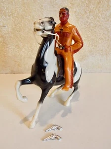 1950s Hartland Tonto & Scout Horse & Figure 10" +2 GUNS +Saddle - Picture 1 of 12