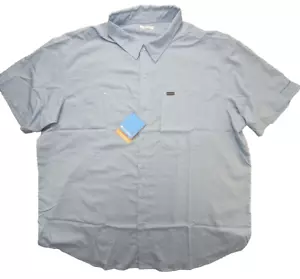 $55 Columbia Men's 3X 3TF Silver RIdge Utility Omni Blue Solid Vented SS Shirt - Picture 1 of 12