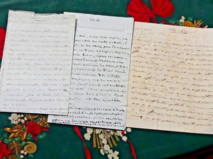 LOT 2 lettres du pere et 1 lettre de l'épouse du general de caulaincourt - Picture 1 of 9