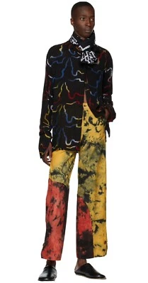 Bloke red and yellow handdyed trousers - Image 1 of 4