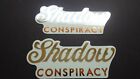 2 AUTHENTIC SHADOW CONSPIRACY BMX BICYCLES SILVER/GOLD STICKERS #20 DECALS