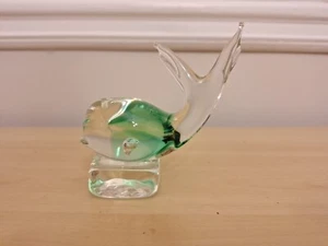 VintageMurano Venezuela Blown Art Glass Fish Whale Figurine 4 1/4” - Picture 1 of 7