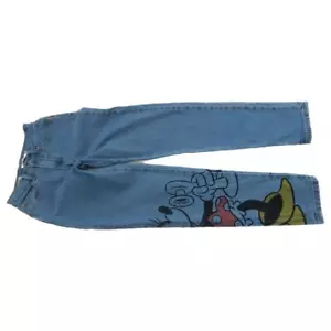 Levi Mickey Mouse Jeans Boyfriend High Rise Size 6 Waist 24 Leg 30 Zip Fly P6648 - Picture 1 of 10