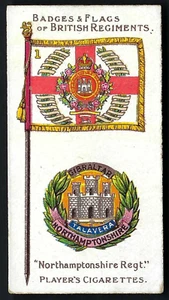 PLAYER - BADGES & FLAGS OF BRITISH REGIMENTS (GREEN) - #36 NORTHAMPTONSHIRE REGT - Picture 1 of 2