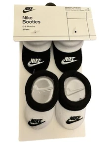 Nike Booties Socks Baby Size 0-6 Mos 2 Pair - Picture 1 of 3