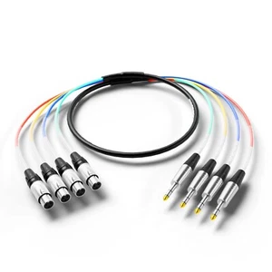 proreck Snake Cable 4-Channel 6ft Shielded Audio Cable 1/4'' TRS to XLR Female - Picture 1 of 6