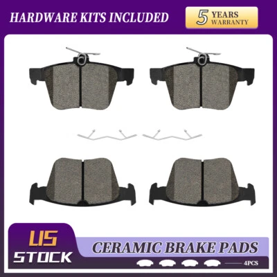 Rear Ceramic Brake Pads Set For Volkswagen Tiguan Jetta Audi Atlas Taos Q3 A3 R - Image 1 of 4