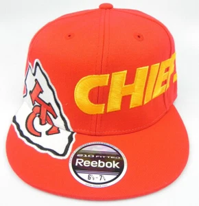 KANSAS CITY CHIEFS NFL RED 210 STRETCH FIT REEBOK 6 7/8-7 1/4 CAP HAT NEW! FLEX - Picture 1 of 9