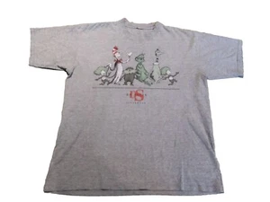 Vintage Dr Suess Shirt Cat in the Hat Grinch Gray Made in USA 1997 - Picture 1 of 11