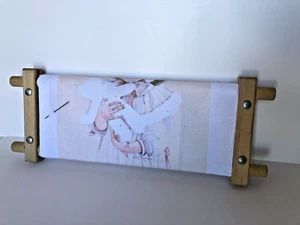 Embroidery Needlepoint Wood Scroll Frame Cross Stitch Tapestry Lap Hand Holder - Picture 1 of 6
