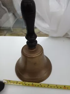 Large Solid Brass Hand Bell Dinner School Pub Bell Last Order 15 cm - Buckingham - Picture 1 of 2