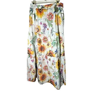 Neu mit Etikett SUNFLOWER Elie Tahari Maxirock Blumenmuster lang M launisch Fee Cottagecore - Bild 1 von 11