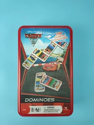 Disney Pixar Cars 28 Plastic Dominoes with Collectible Red Tin Pre-owned  - Image 1 of 4