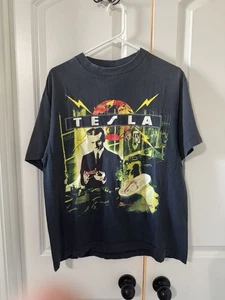 RARE Vintage 1992 Tesla Psychotic Supper Tour tee L 21x27 - Bild 1 von 6
