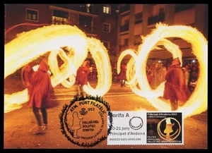 ANDORRA Correos 2023 Tarjeta Máxima ATM AN23 Festes Fêtes Falles Solstici estiu - Imagen 1 de 1