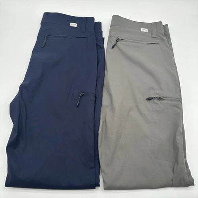 LOTE DE 2 Pantalones Orvis Tech Para Hombre 32x32 Gris Azul Sólido Recto Rendimiento Senderismo Foto 1 de 4