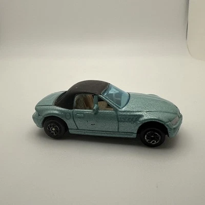 Yatming Road Tough Street Machine BMW Z3 1/64 Diecast Toy Car Turquoise Blue HTF - Image 1 of 4