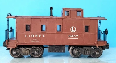 CB13: Lionel 6457 Postwar Illuminated Caboose Vintage Train - Plastic Smokestack - Image 1 of 4