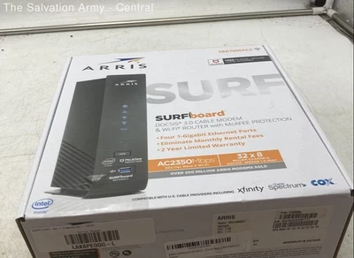 Arris Surfboard SBG7600AC2 Mcafee AC2350Mbps Docsis 3.0 Cable Modem Wi-Fi Router - Image 1 of 4