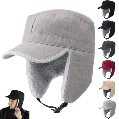 Sombrero térmico a prueba de viento con visera y orejeras gorra para hombres mujeres para clima frío Foto 1 de 4