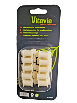 VITAIVA Vitavia Gewächshaus Schraubhaken. Packungsgröße x 10 - siehe Hinweis. Original. Versandkostenfrei