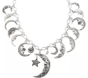 QVC Kirks Folly Moon Shadow Charm Necklace - Picture 1 of 1