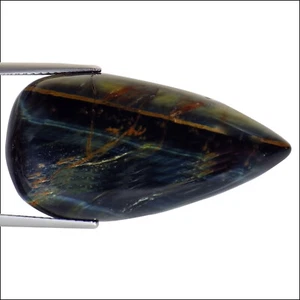 Piedra preciosa natural de 26,22 quilates con varios ojos de tigre corte de pera multicolor - Imagen 1 de 2