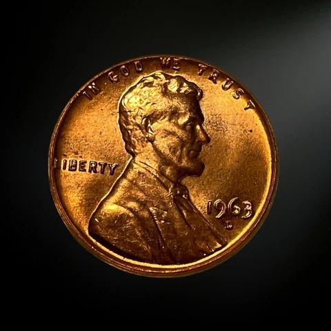 1963 D Lincoln Memorial Penny Brilliant Uncirculated (BU) Cover