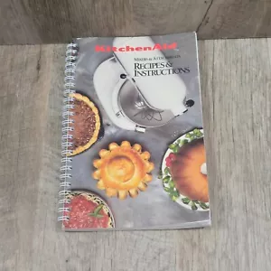 1992 KitchenAid Mixer And Attachments Recipes & Instruction Book English/Spanish - Foto 1 di 7
