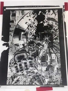 DC/MILESTONE MEDIA COMICS HARDWARE FULL PAGE PRINT ART BLACK NEGATIVE - Picture 1 of 1