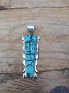 Just In; Navajo Turquoise and Sterling Silver Pendant; PDD3-3 - Picture 1 of 1